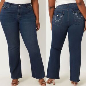 True Religion Blue Dark Glacial Becca Crystal Bootcut Jean 30 New